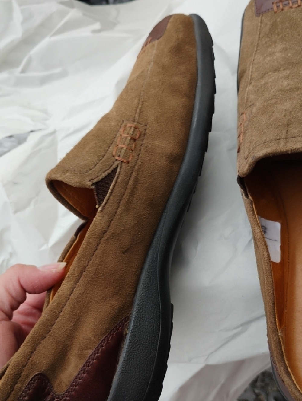 NWOT pring Step Suede Slip-On Loafers in Tan/Brown (D-56) - Picture 7 of 10